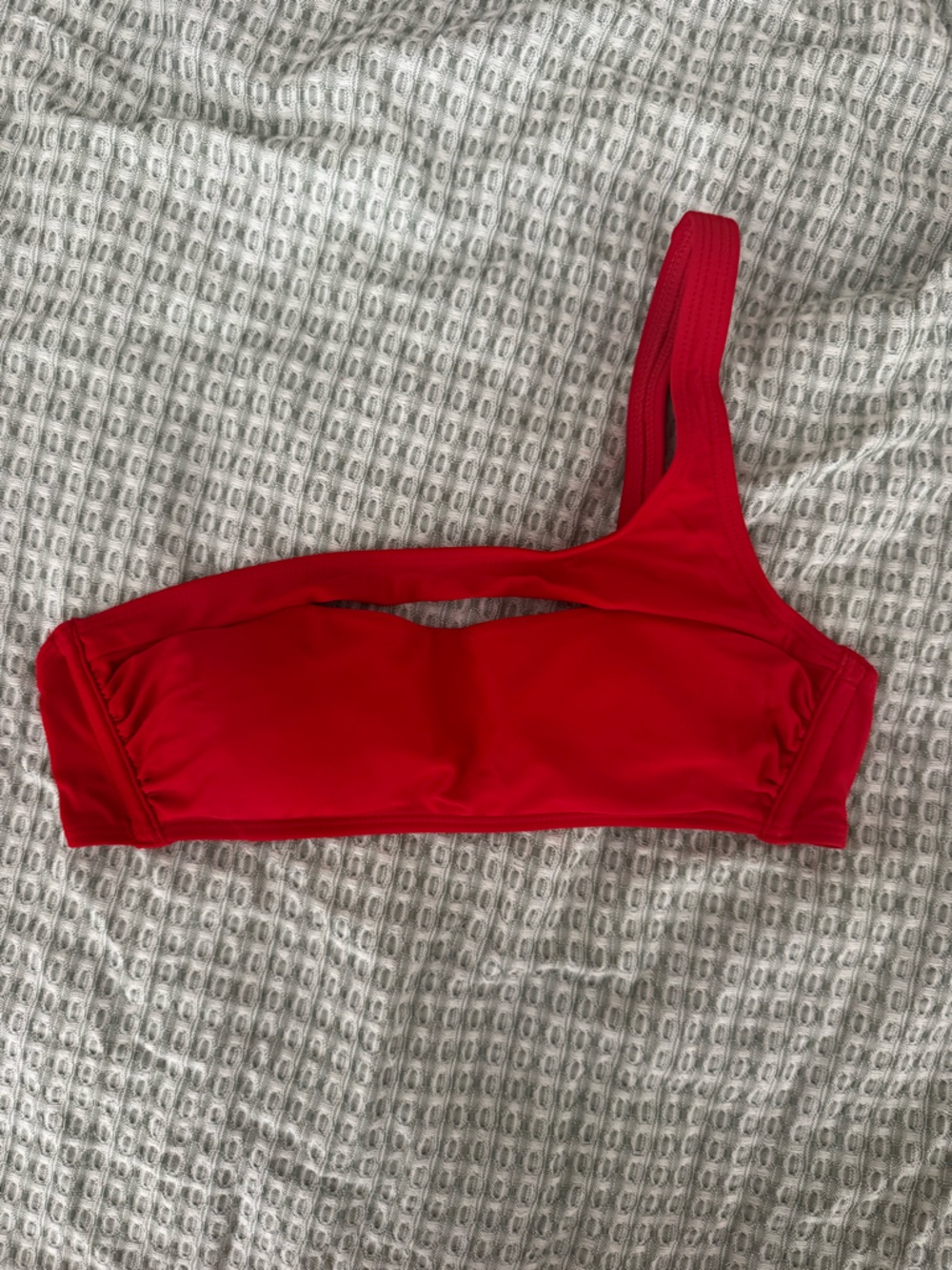 Xhilaration Red One-Shoulder Bikini Top
